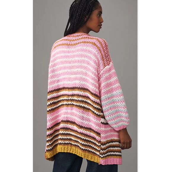 Anthropologie Boho Slouchy Cozy Knit Cardigan Sweater One...
